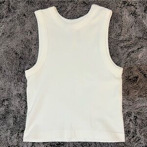 Classic White Sleeveless Crop Top